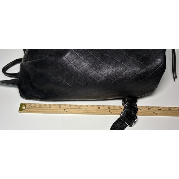 Aimee Kestenberg Tamitha Backpack Black Soft Leather Sling Bag Diamond Chic Edgy - Picture 7 of 12